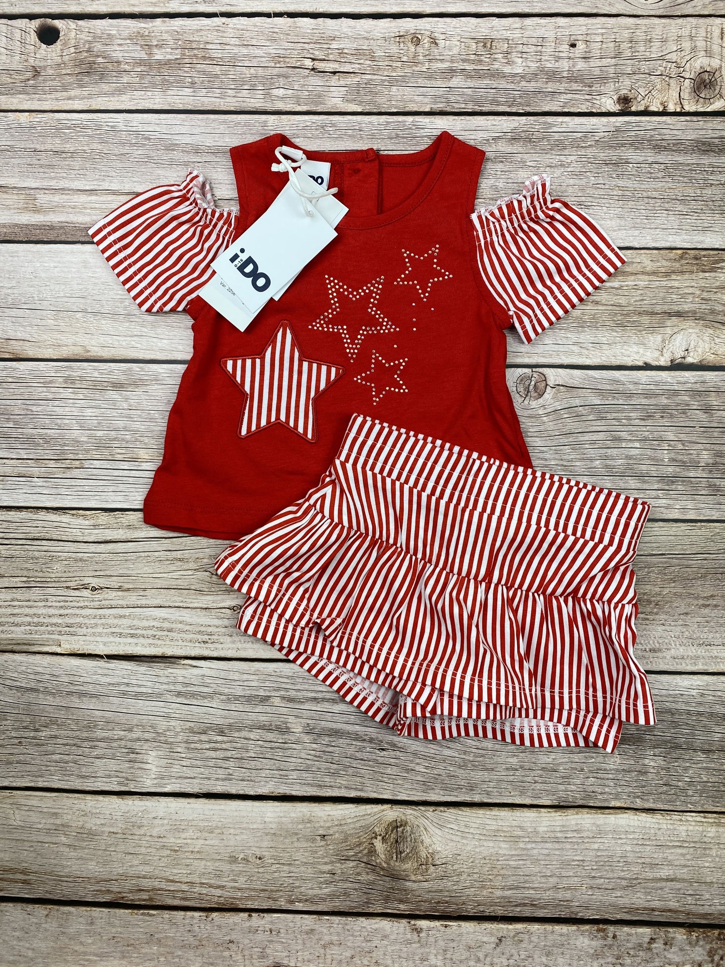 Set t-shirt manica corta e pantaloncino gonna