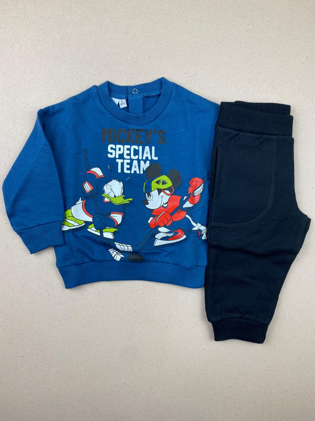 Set tuta con felpa girocollo e pantalone