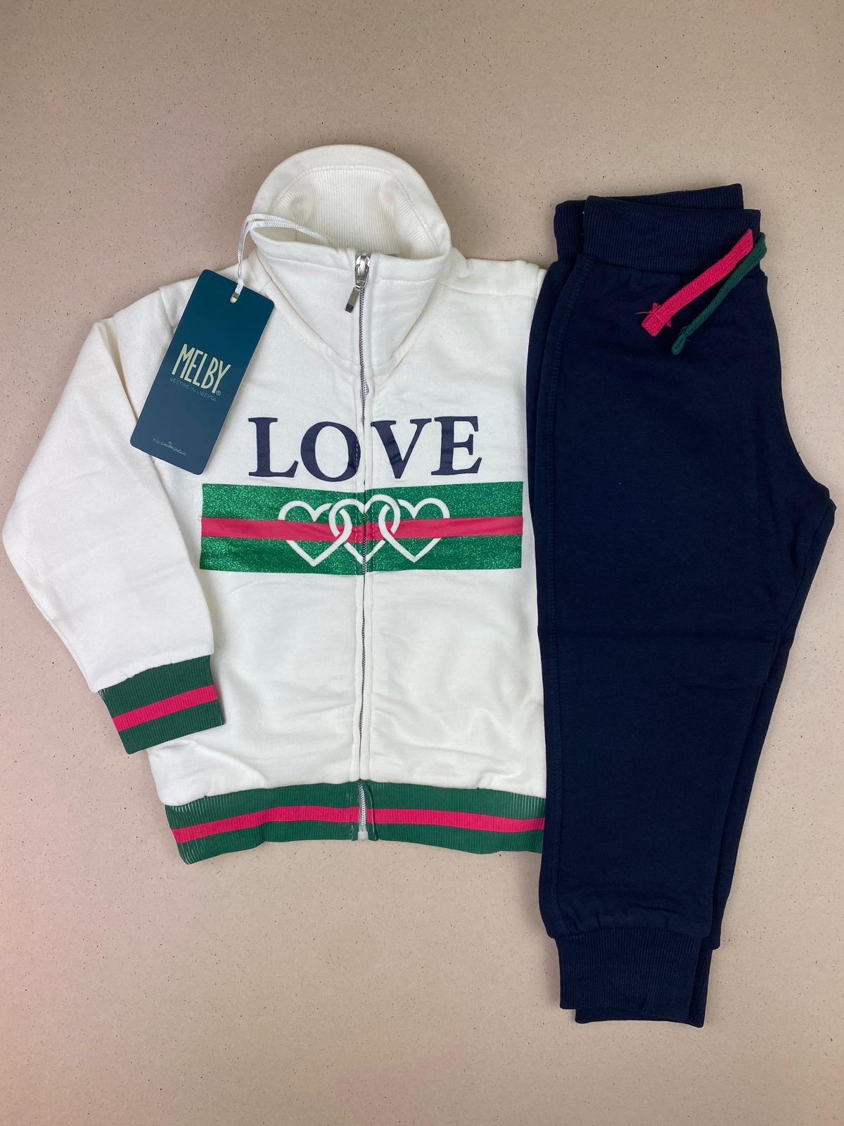 Set tuta con felpa full zip e pantalone