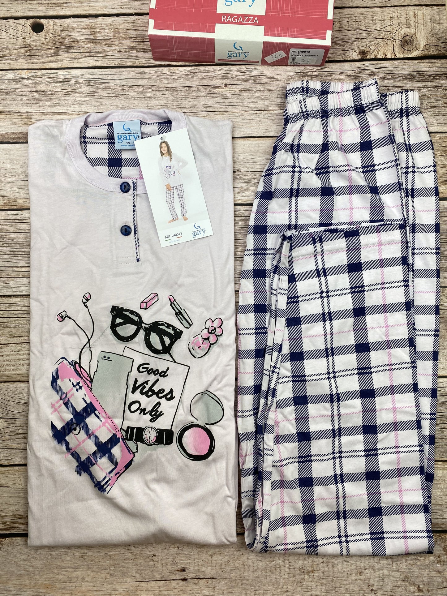 Pigiama manica lunga e pantalone