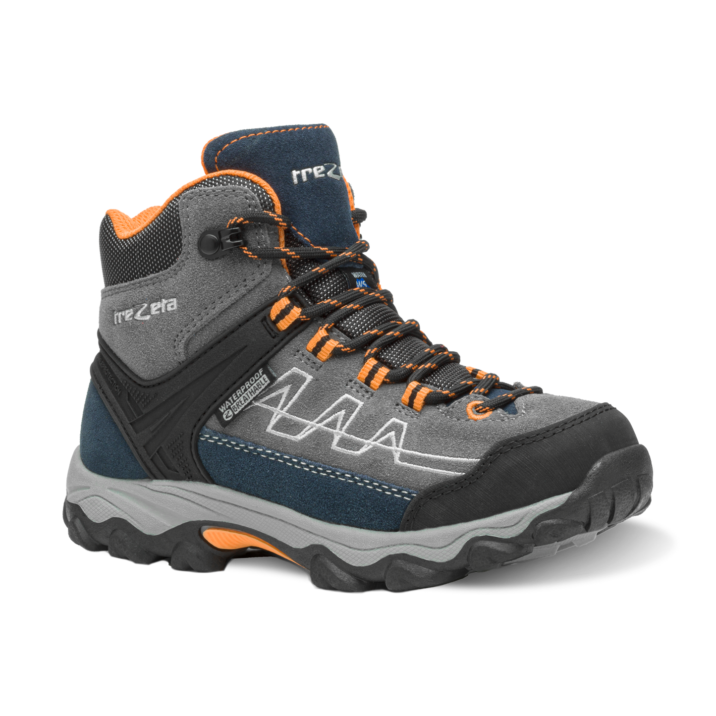 Scarponcino da trekking Stom waterproof grigio-arancione