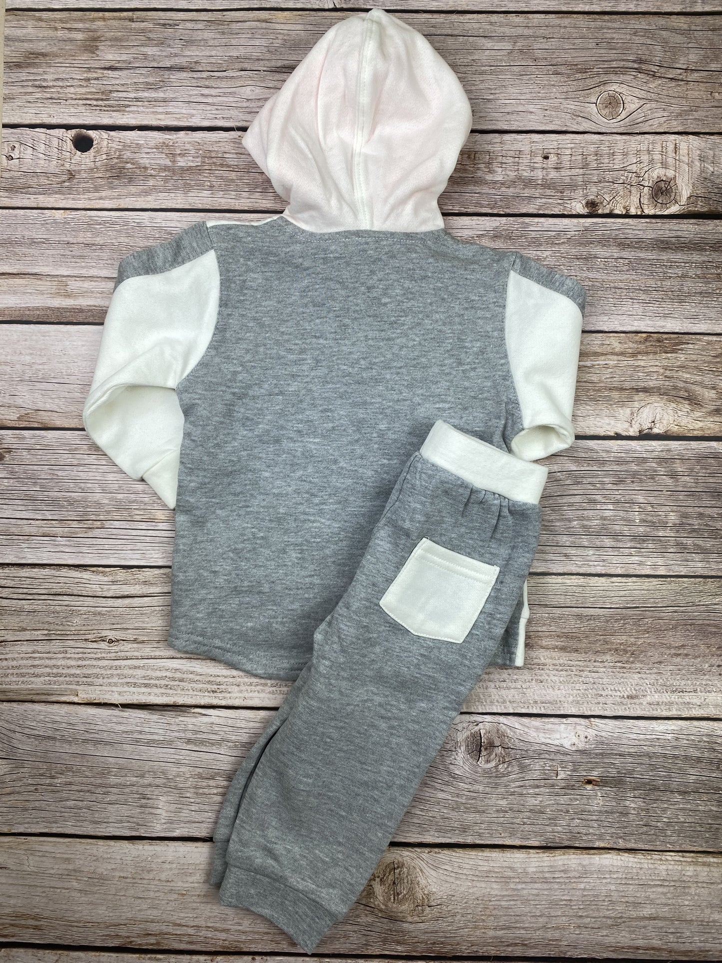 Set felpa con zip e cappuccio e pantalone