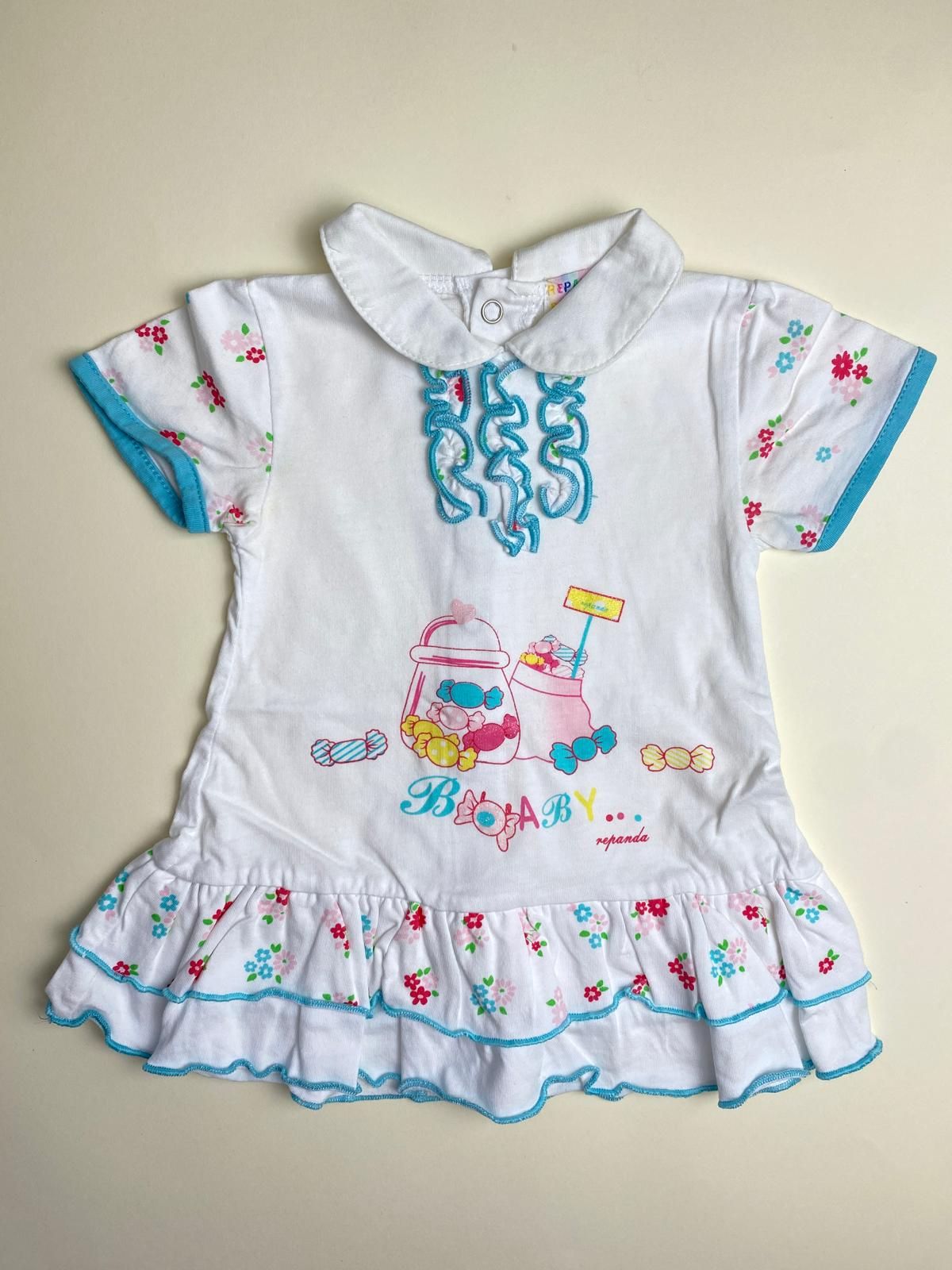 Vestito neonata maniche corte