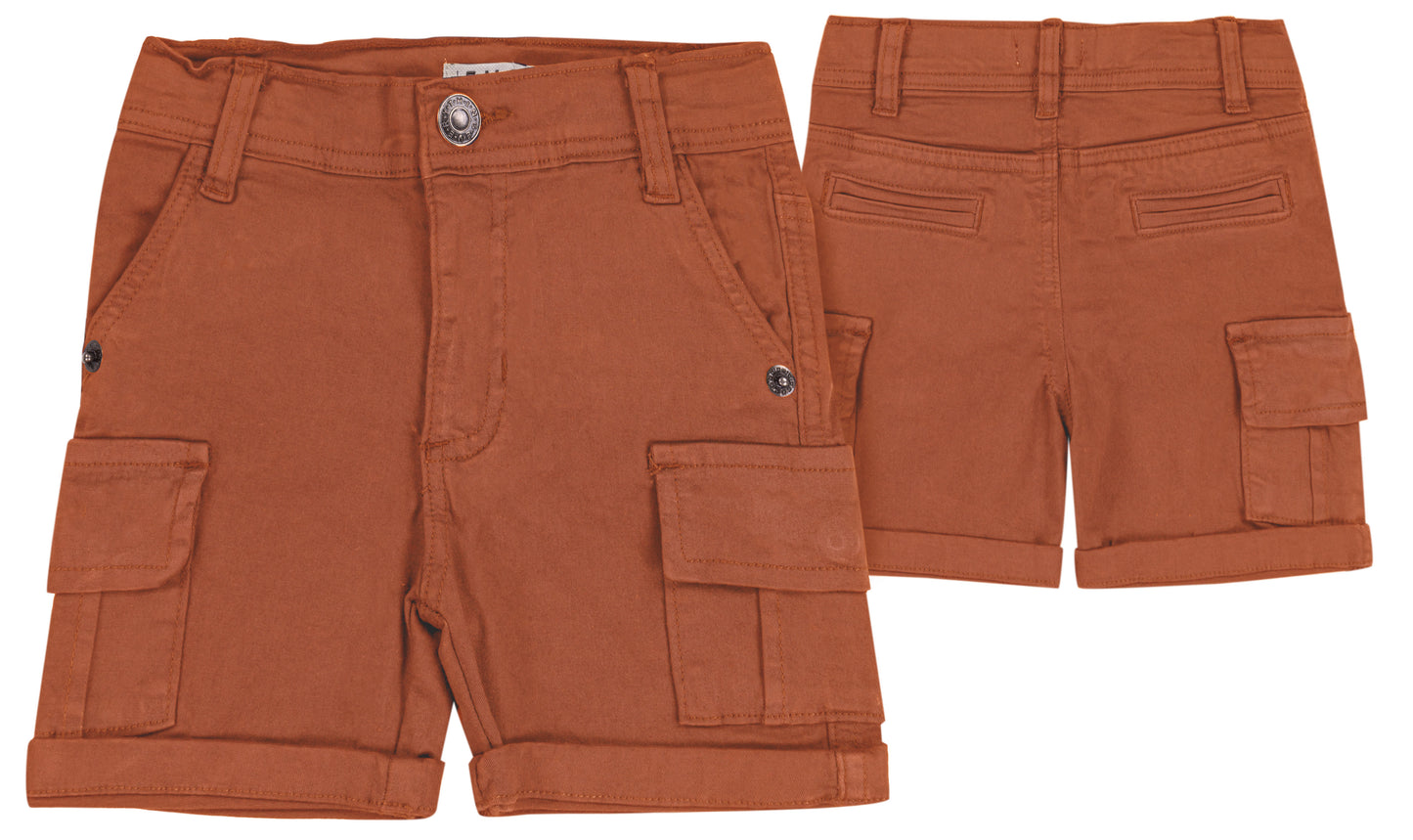 Shorts Cargo in Cotone Terracotta