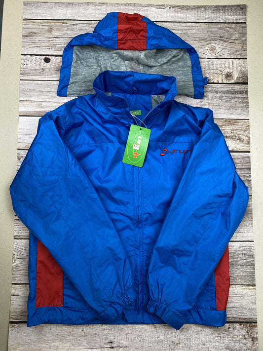 Giacca antivento foderata in cotone con cappuccio estraibile