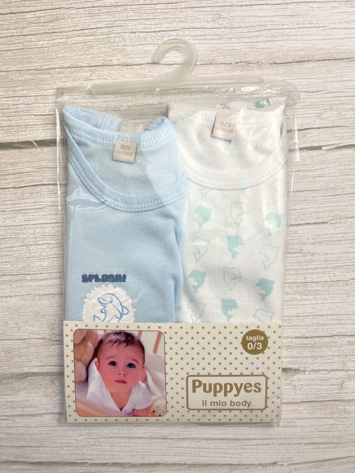 Set 2 Body Neonato Puppyes con Delfini