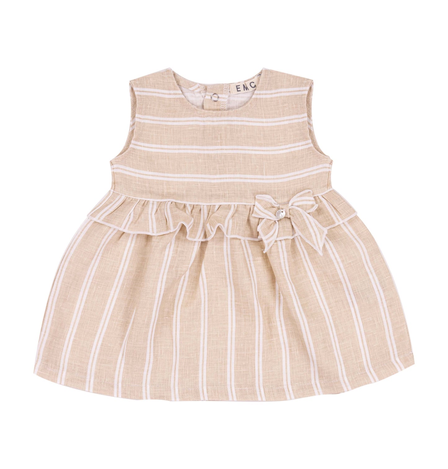 Vestito a righe in lino
