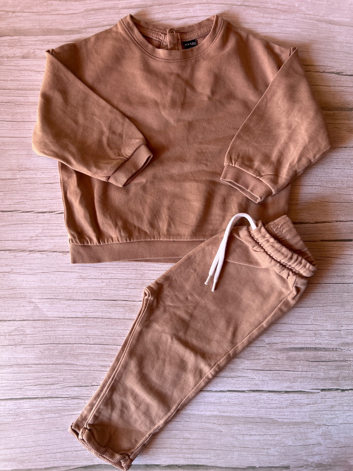Completo Felpa e Jogger Bambino/a Marrone Chiaro