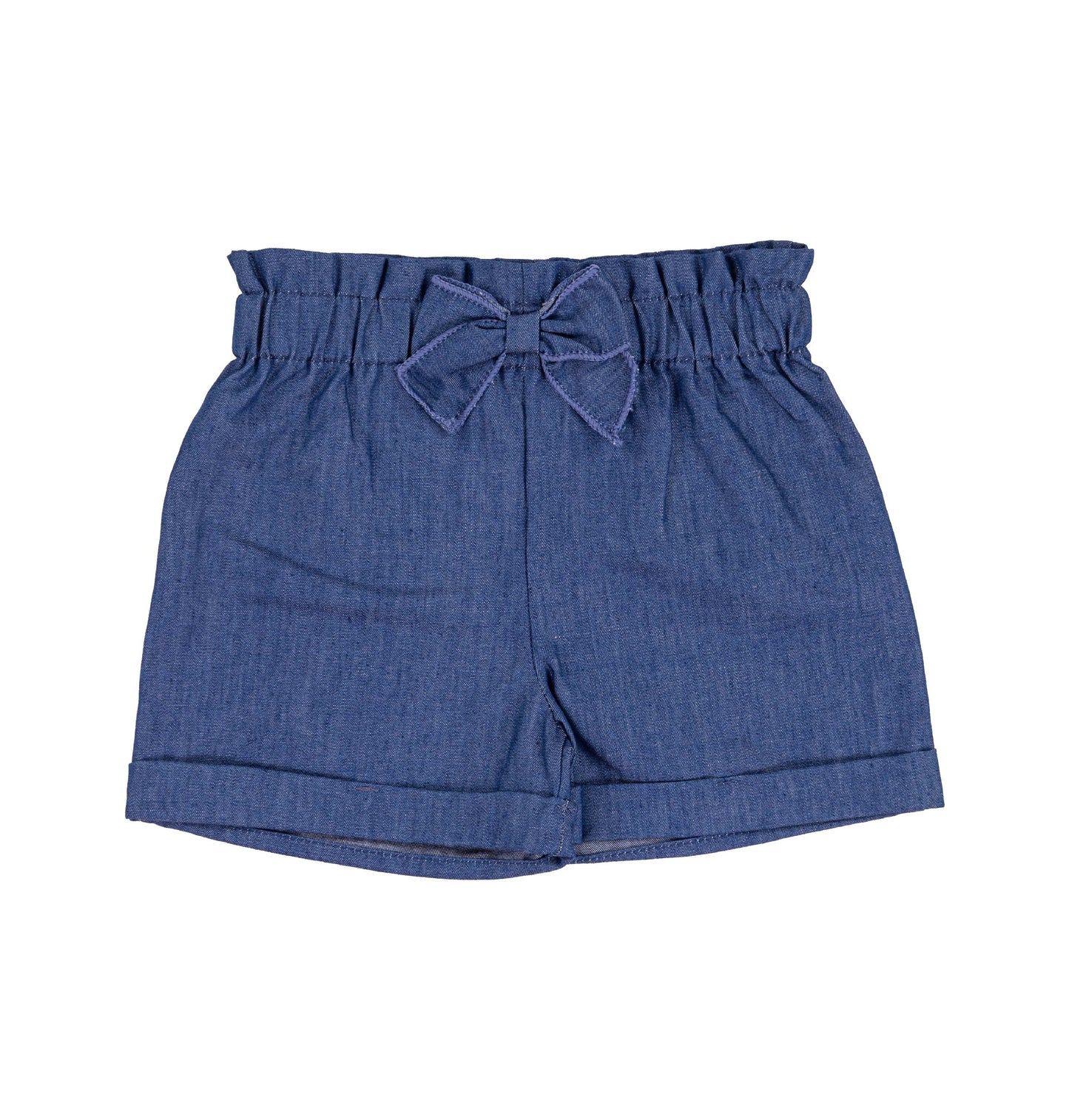 Pantaloncino in denin Chambray con fiocco