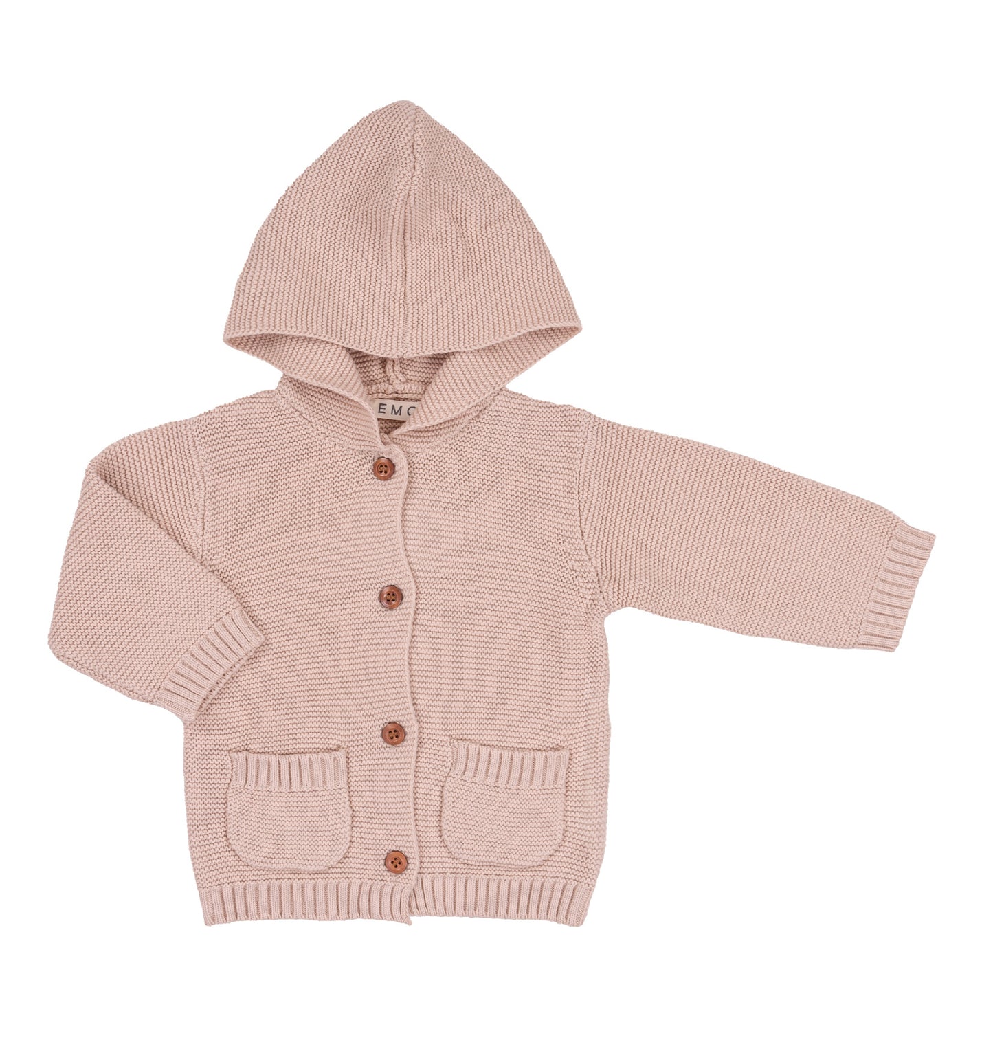 Cardigan in maglia con cappuccio