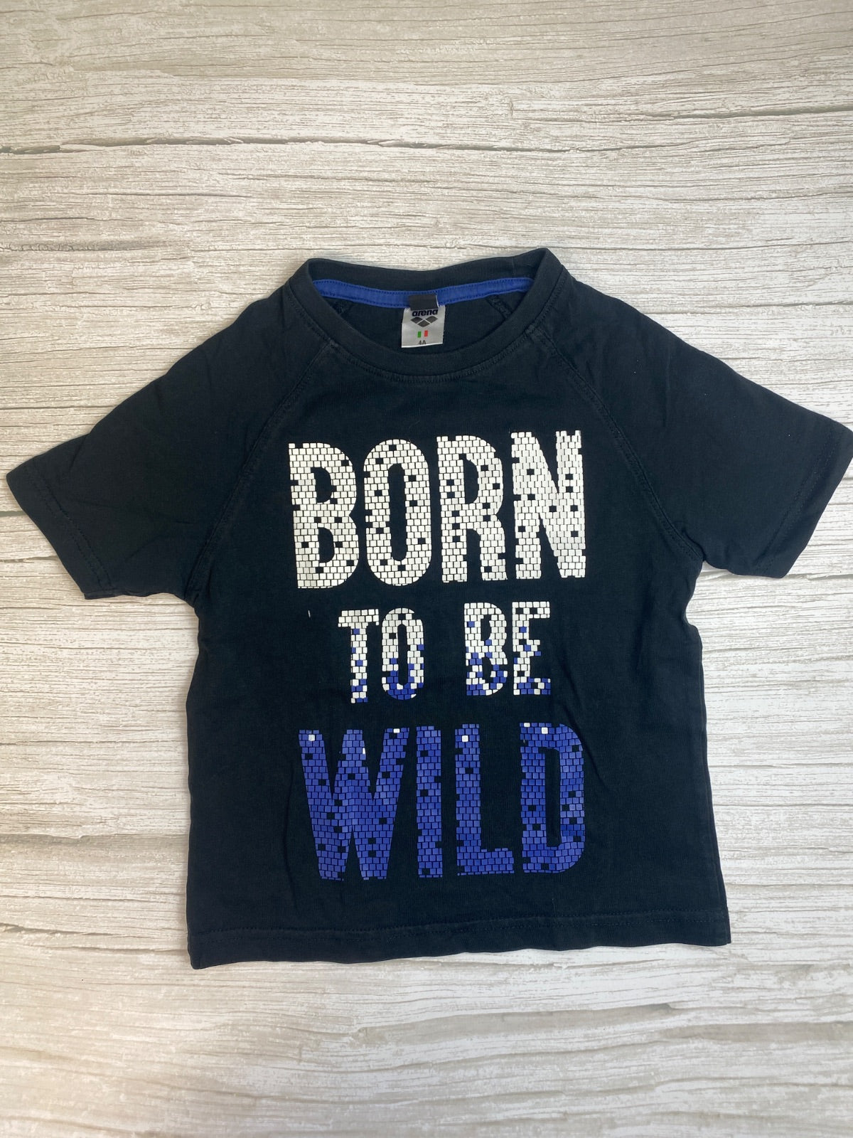 T-shirt Nera Bambino Arena Born To Be Wild