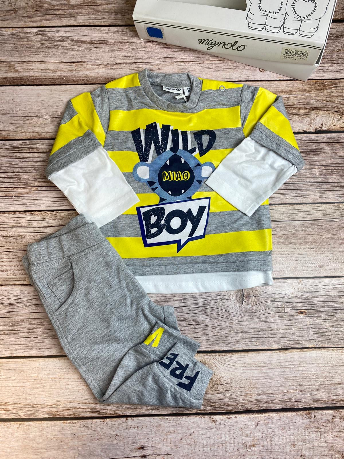 Set felpa girocollo e pantalone