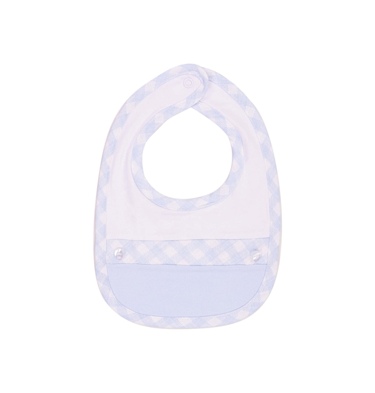 Bavaglino bianco e azzurro