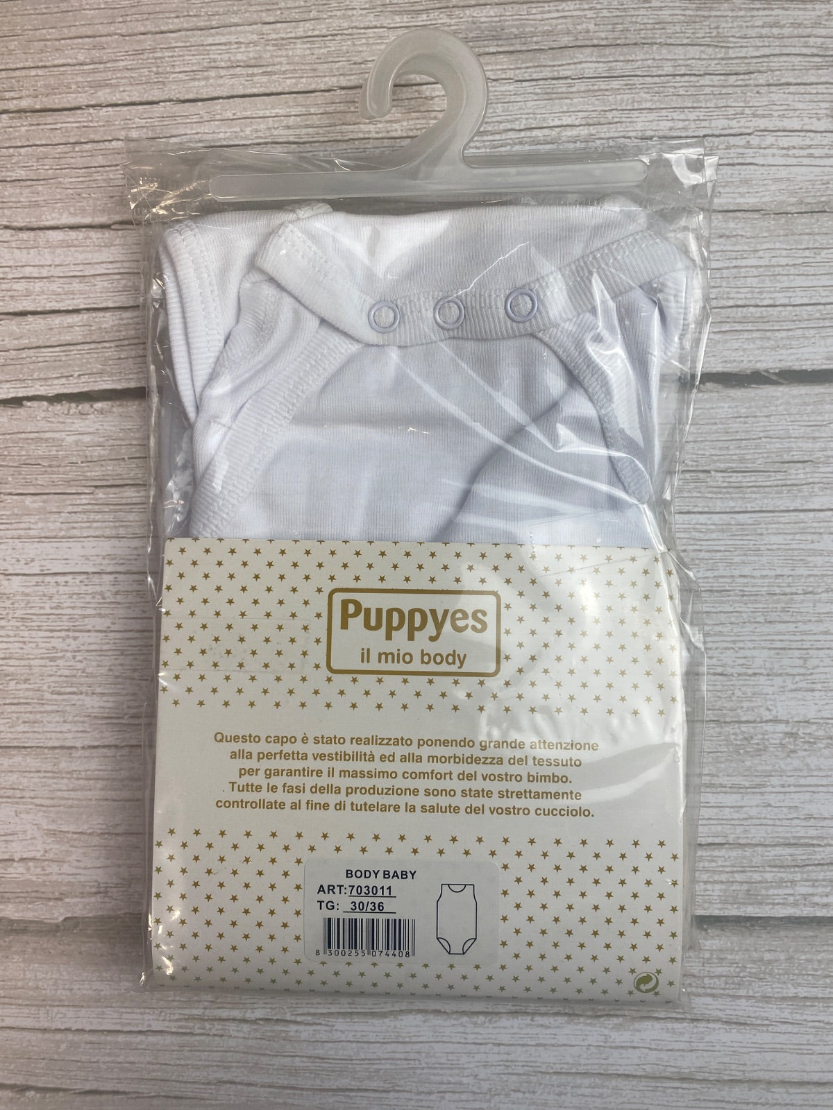 Set due Body neonato bianco Puppyes