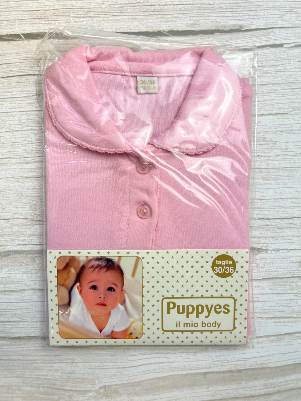 Body neonato Puppyes rosa