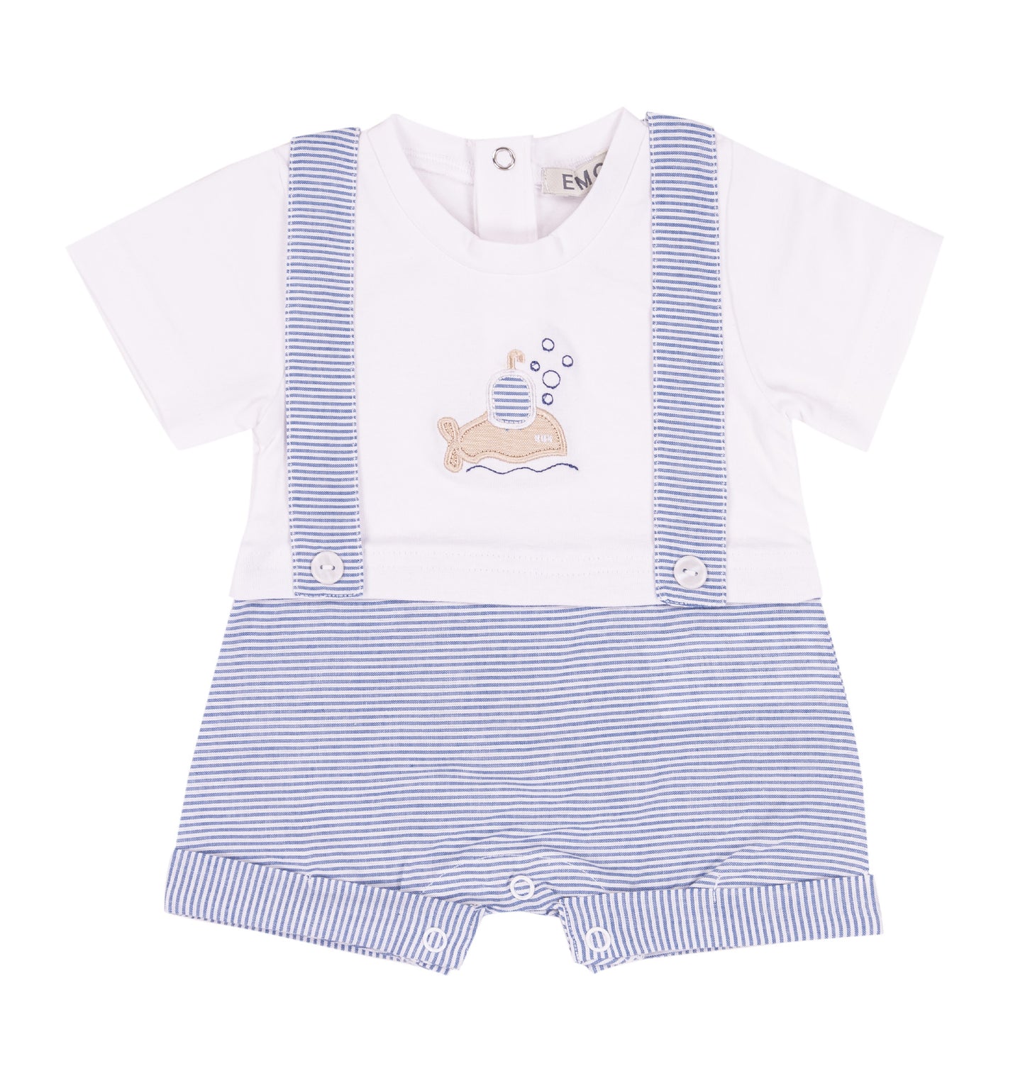 Tutina in cotone a righe