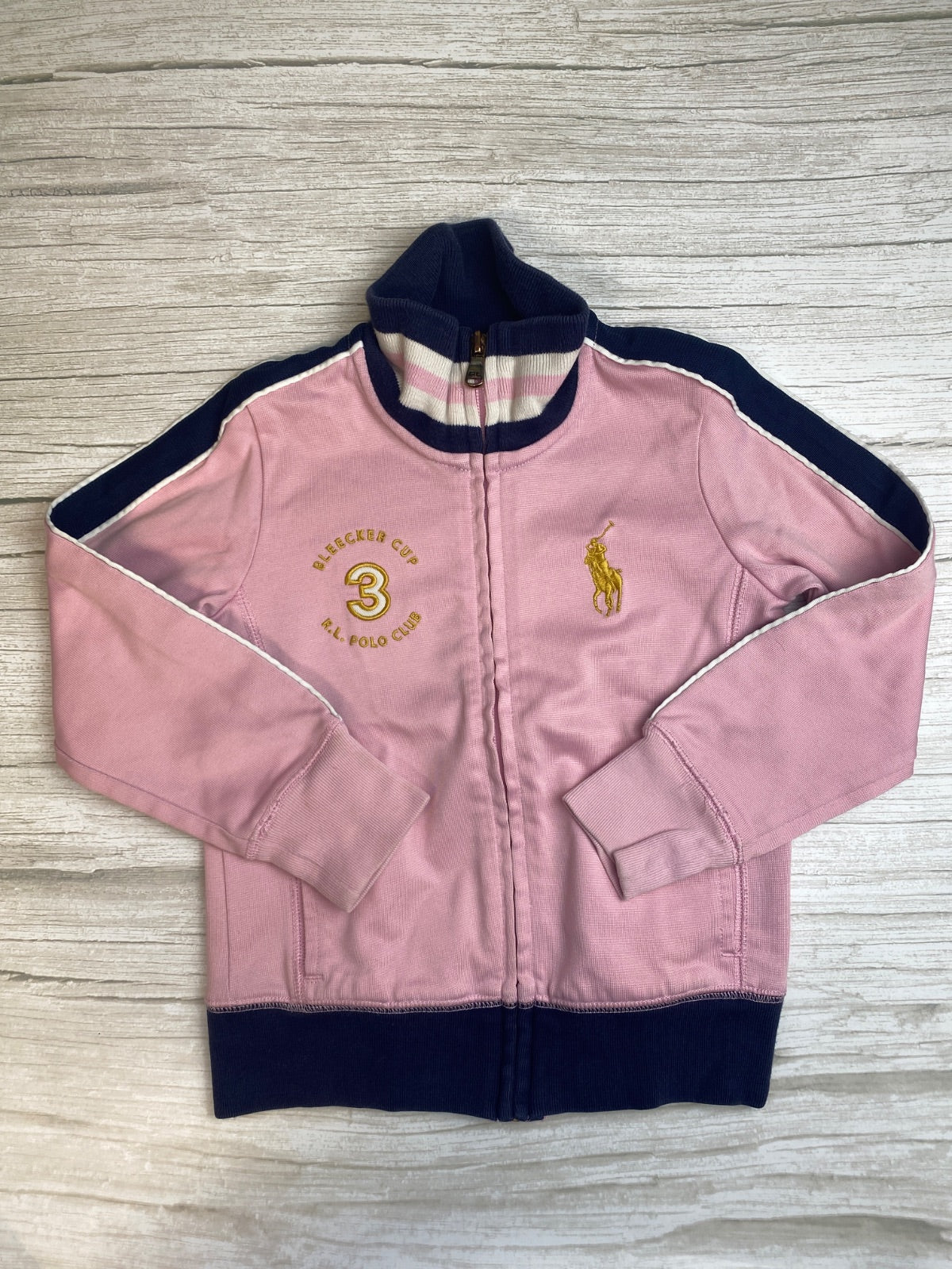 Felpa Full-Zip Rosa Ralph Lauren con Ricami