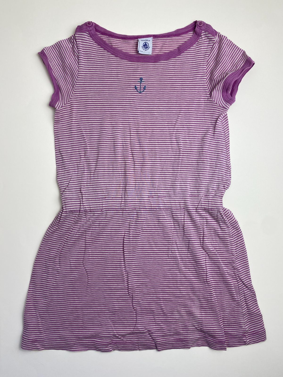 Vestito maniche corte a righe