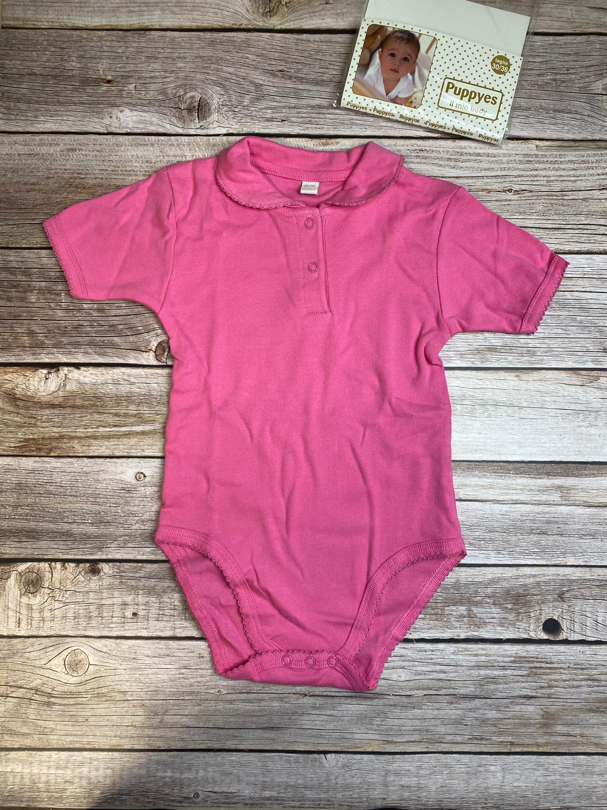 Body manica corta con colletto