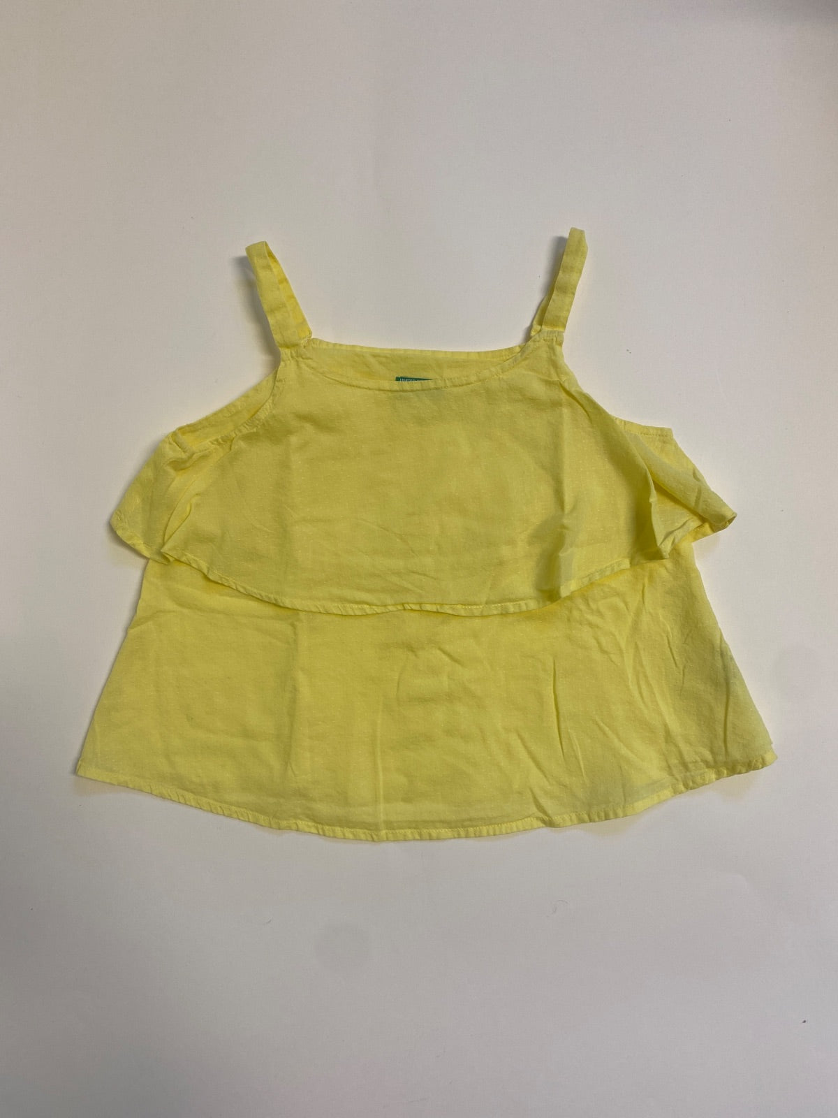 Top Giallo Bambina con Spalline e Volant