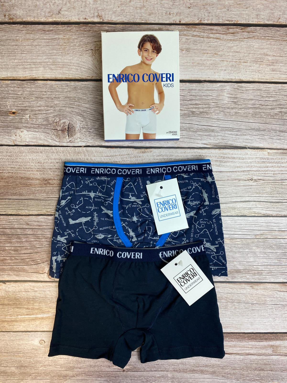 Set due boxer con elastico logato