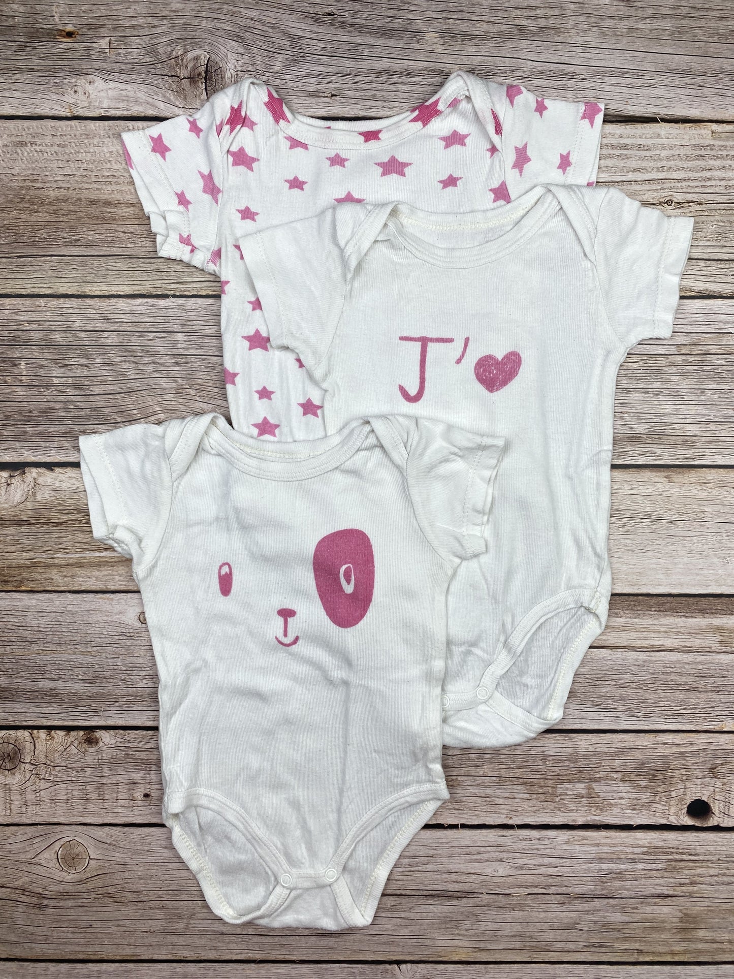 Set tre body manica corta