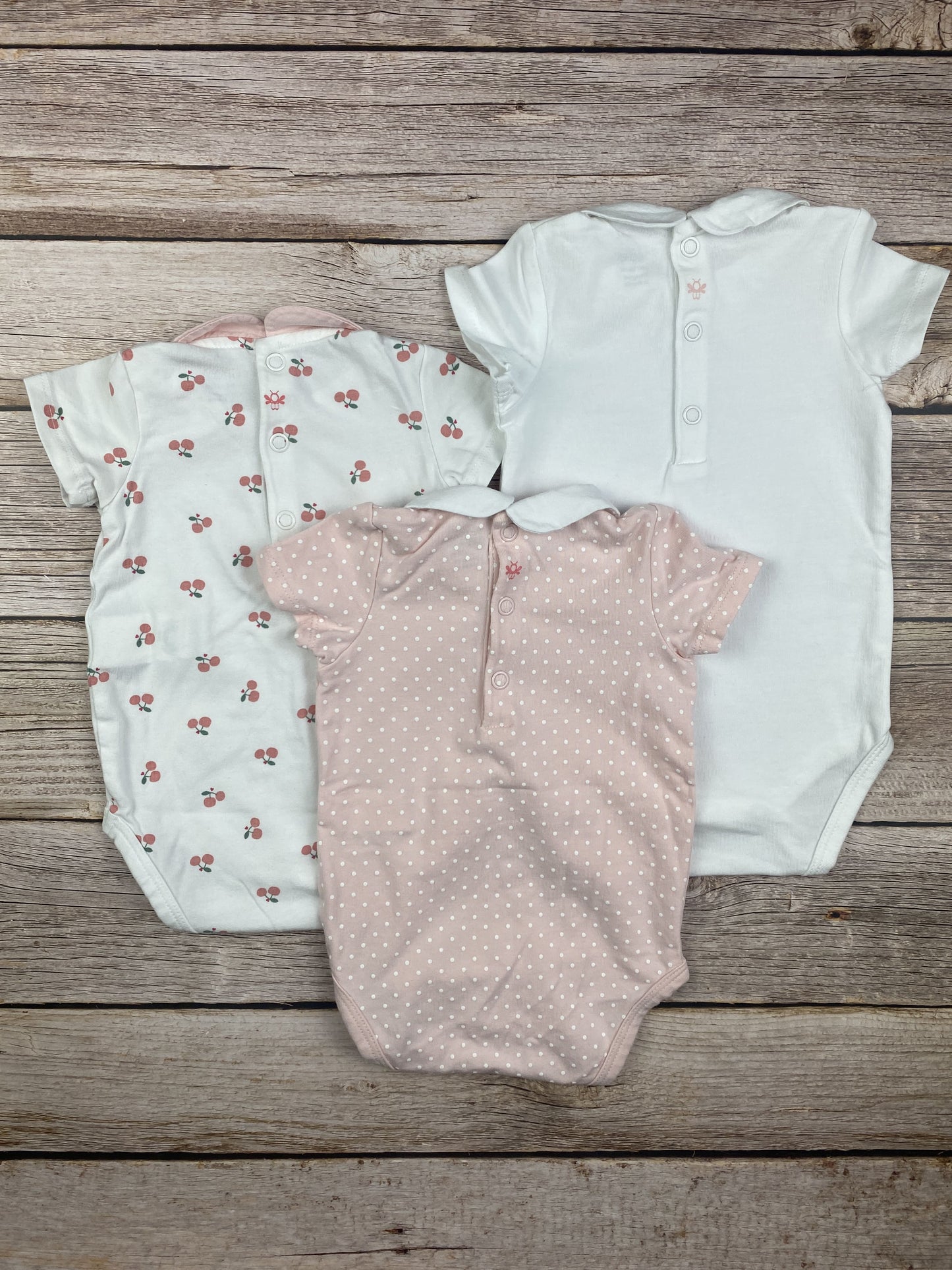 Set tre body manica corta