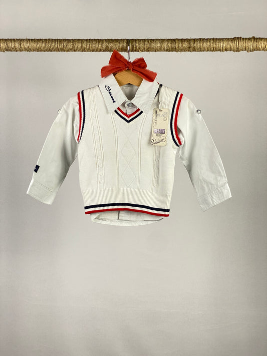 Set camicia e gilet in cotone