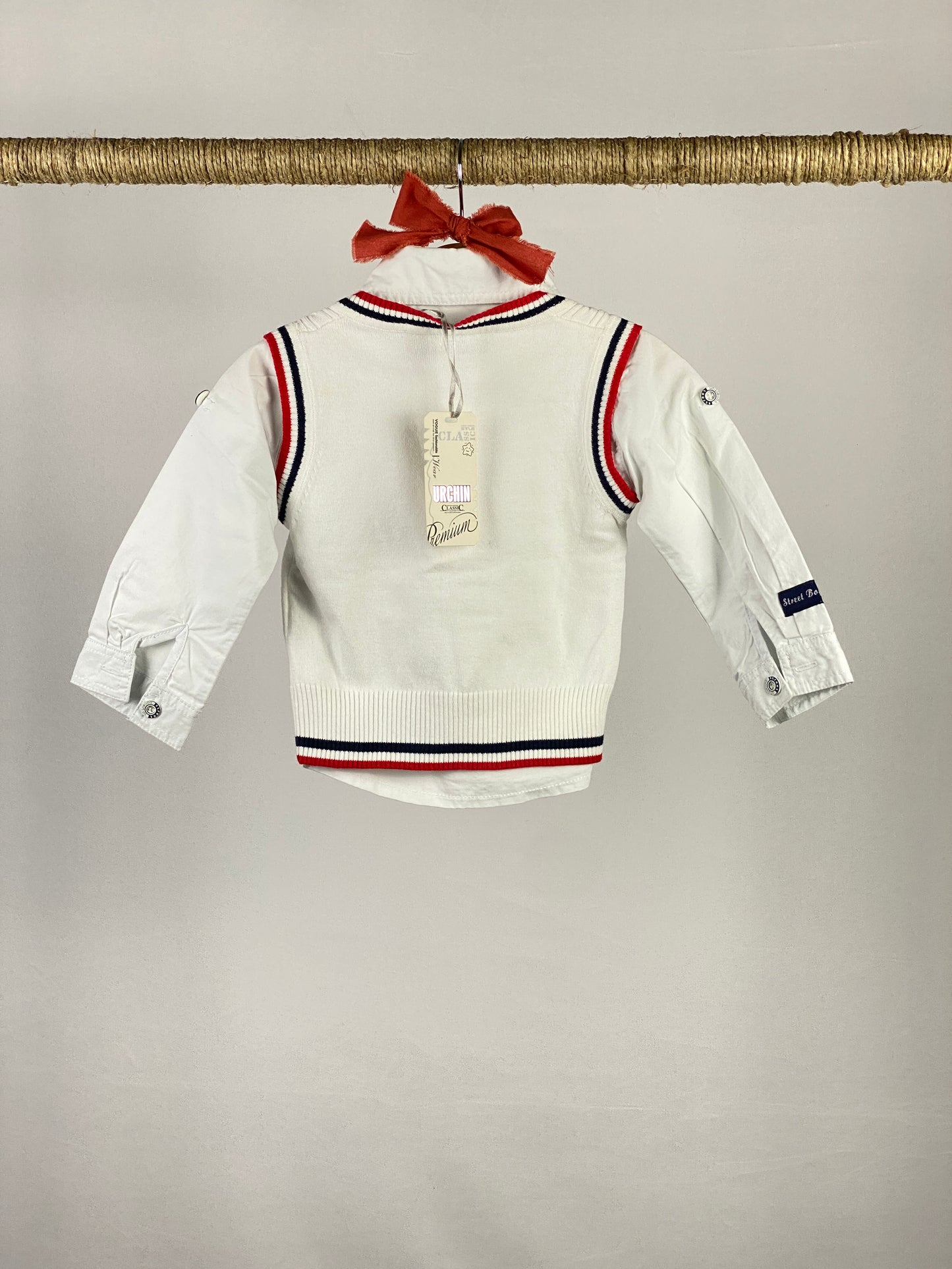 Set camicia e gilet in cotone