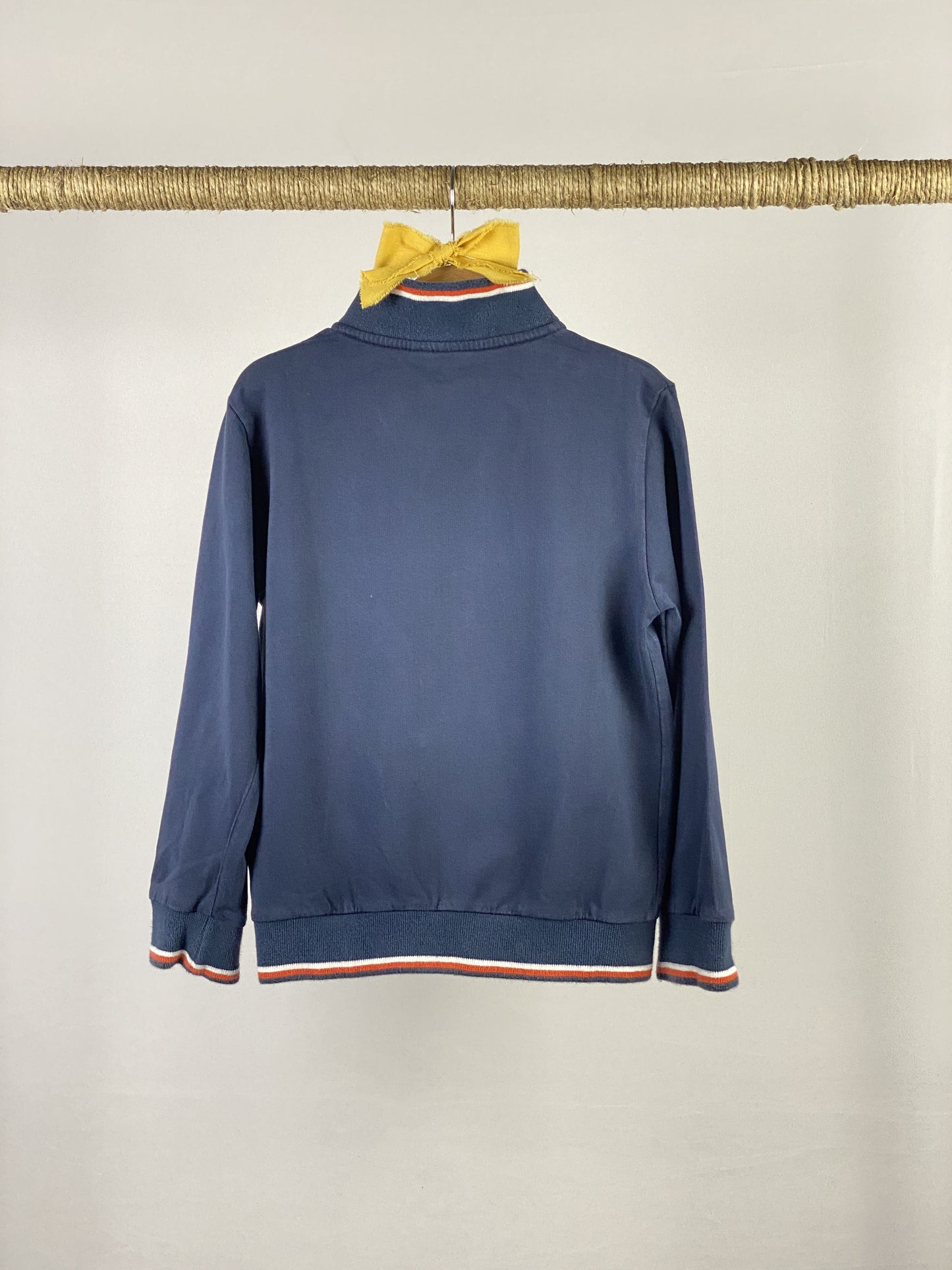 Felpa full zip senza cappuccio