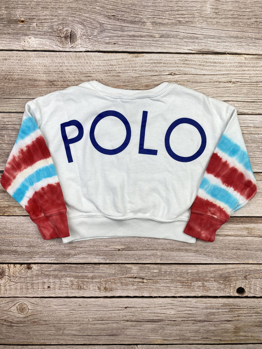 Felpa girocollo crop top