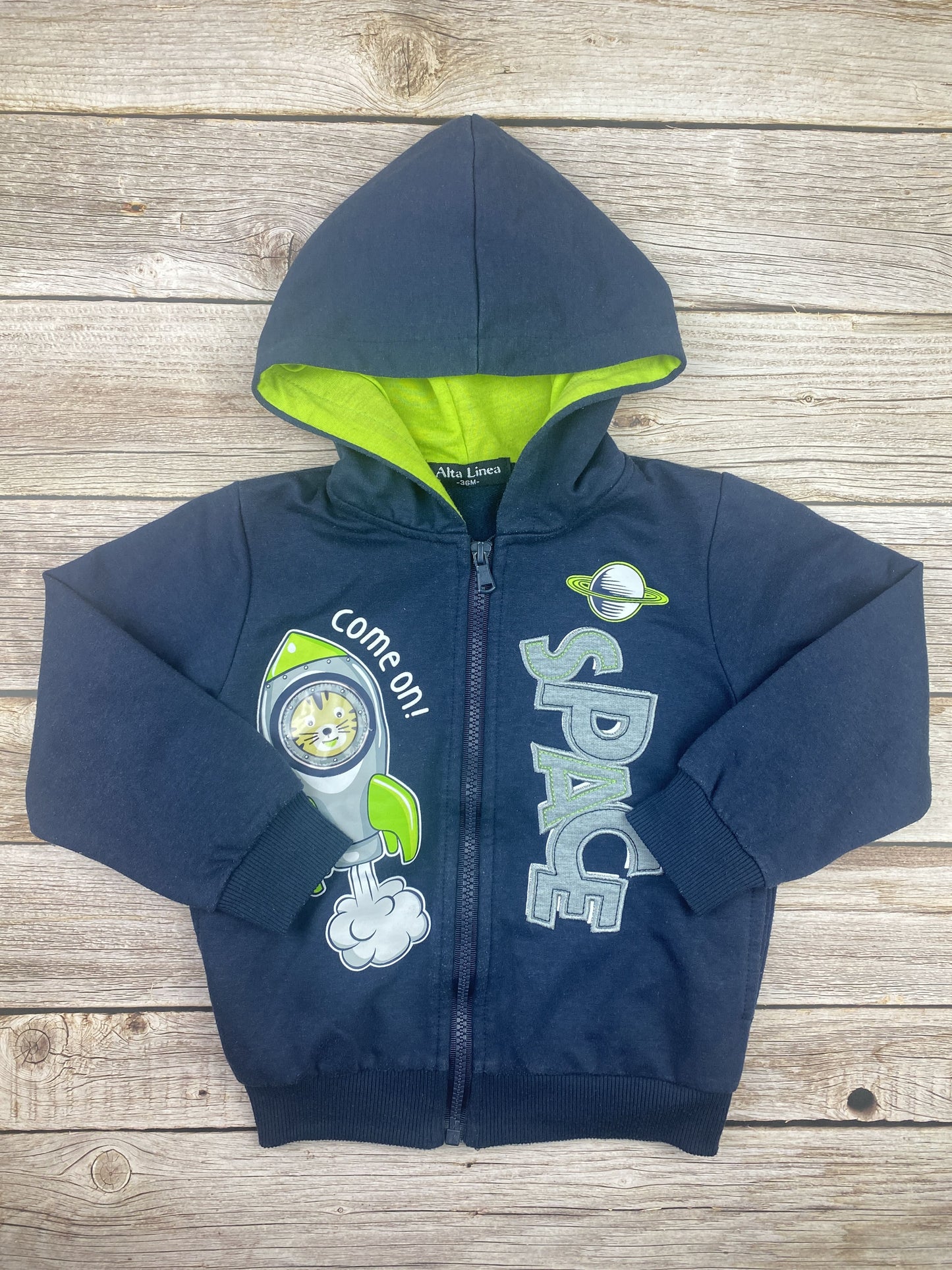 Felpa con zip e cappuccio