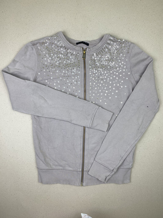 Felpa con zip senza cappuccio