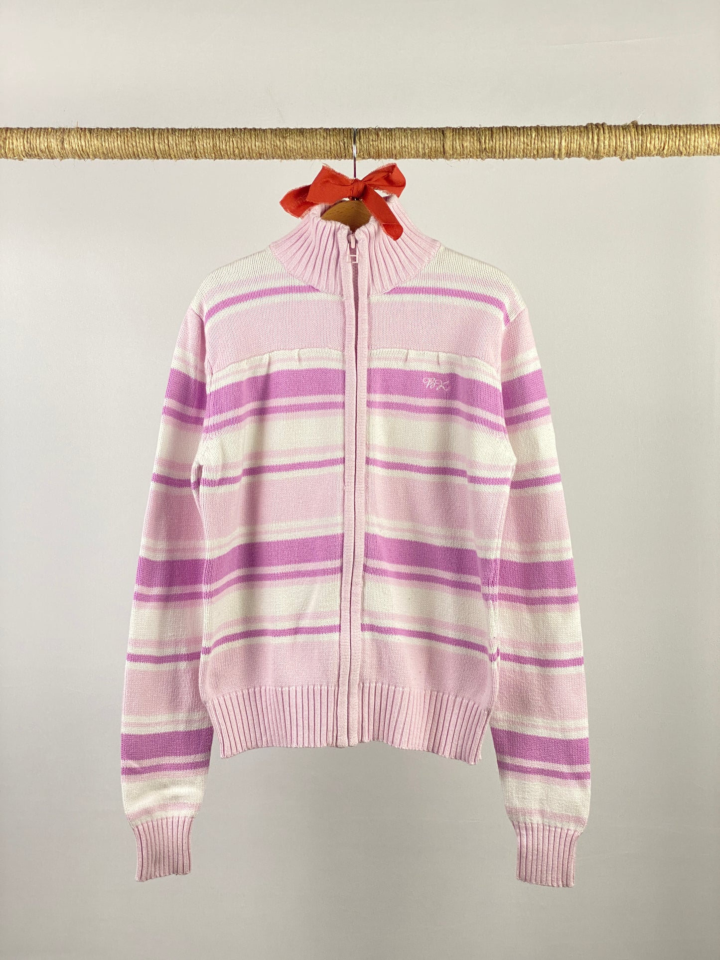 Maglione full zip in cotone