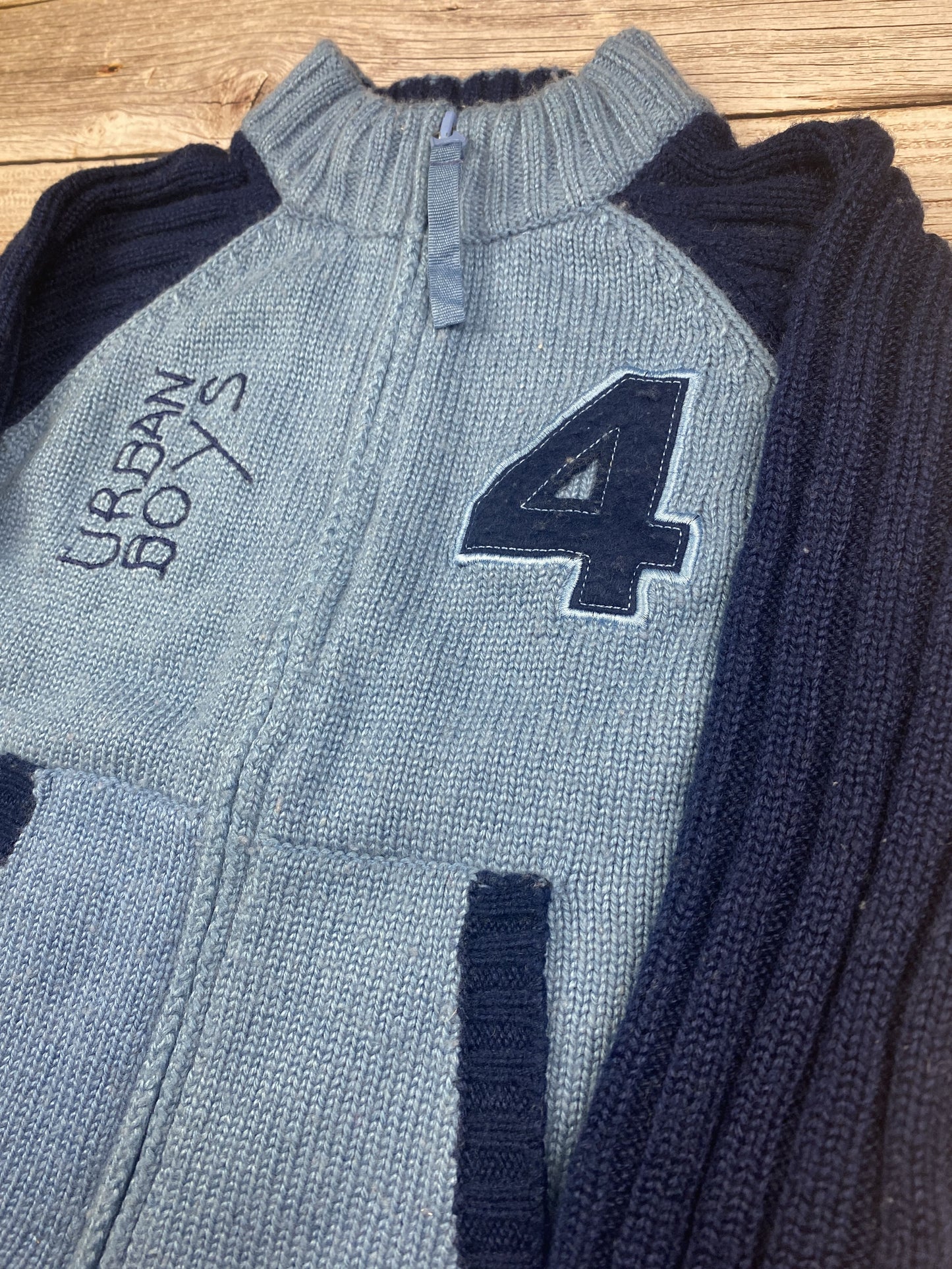 Maglione con zip in cotone