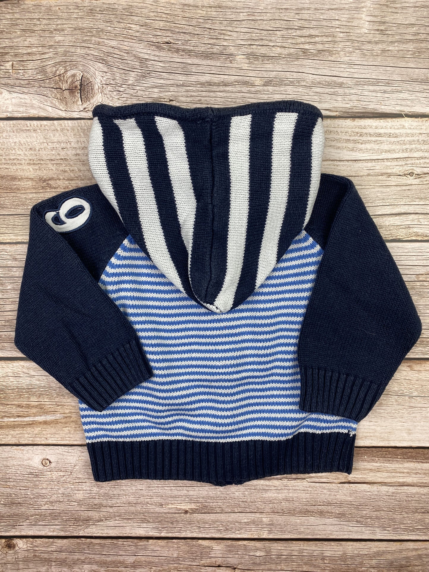 Maglione in cotone con zip e cappuccio