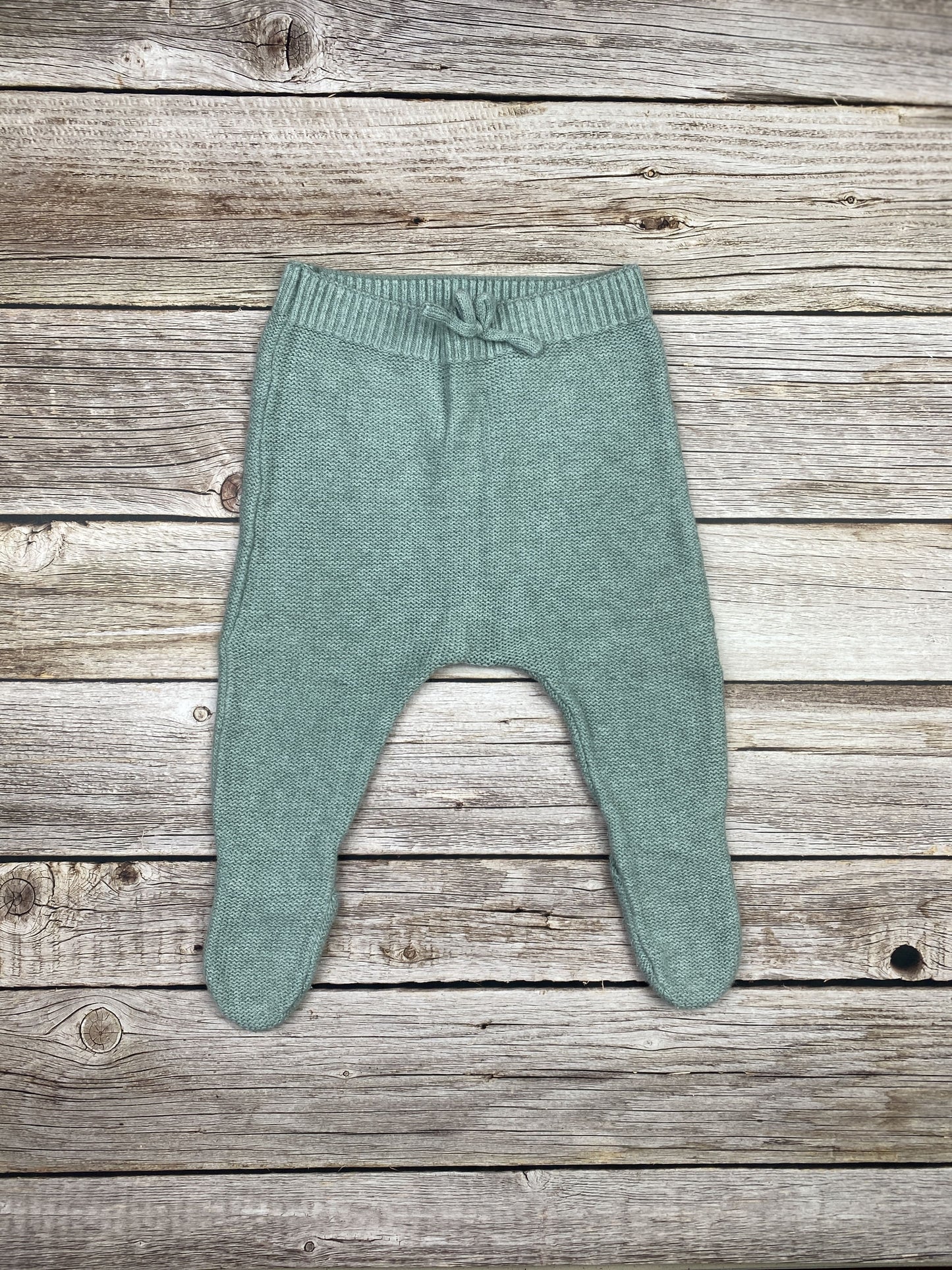 Pantalone con piedini in maglia di cotone