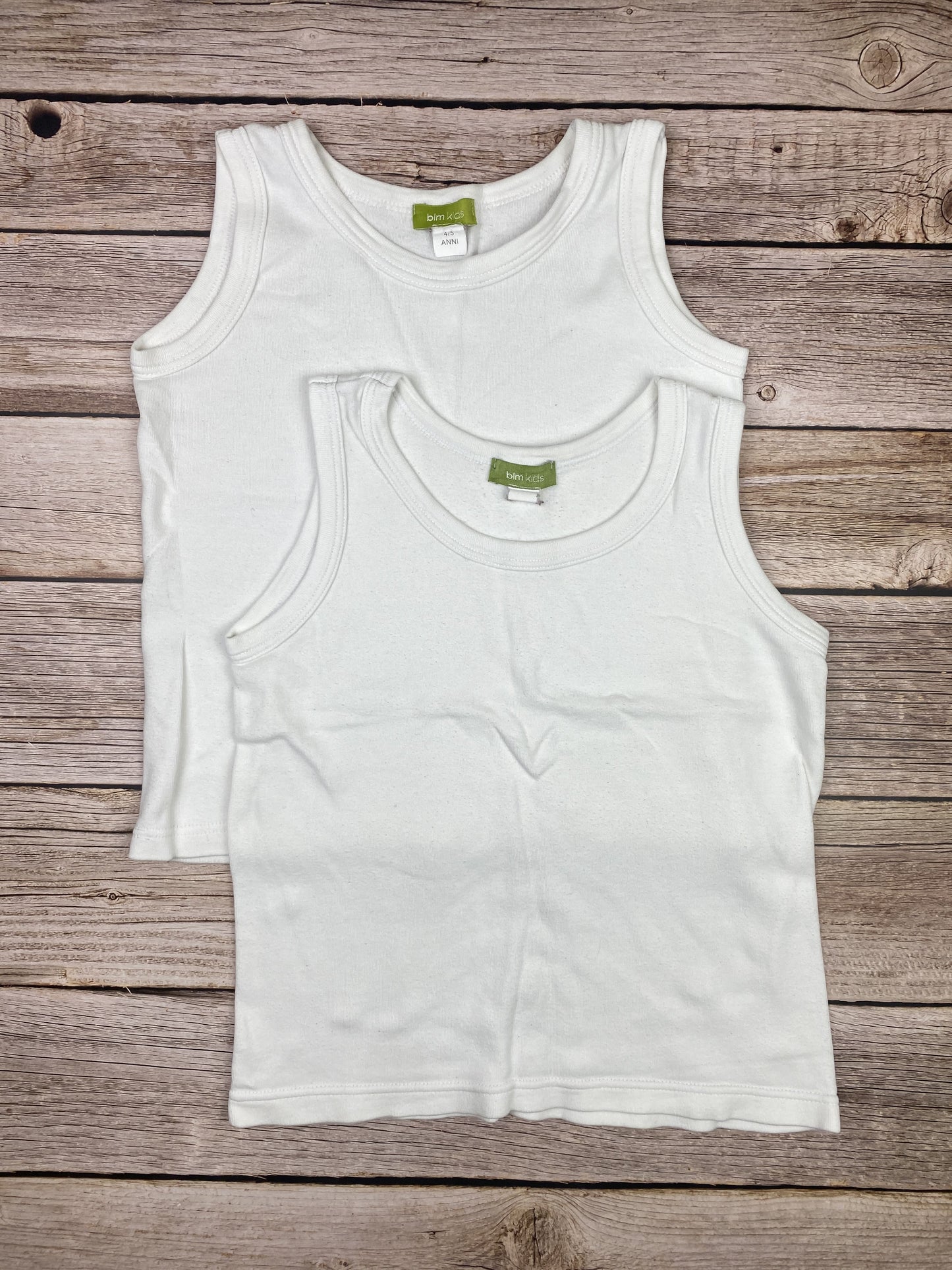 Set due t-shirt senza manica