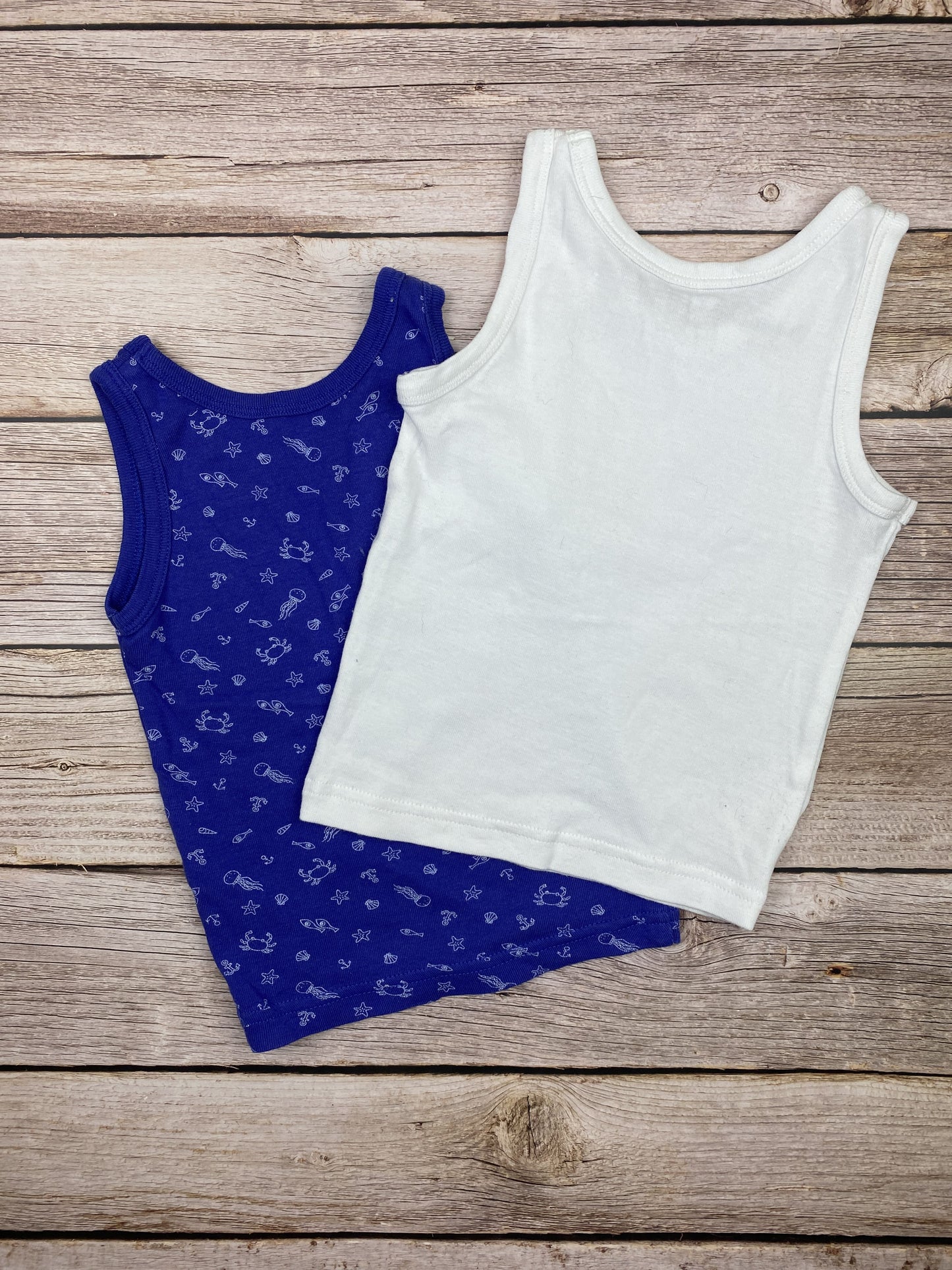 Set due t-shirt senza manica