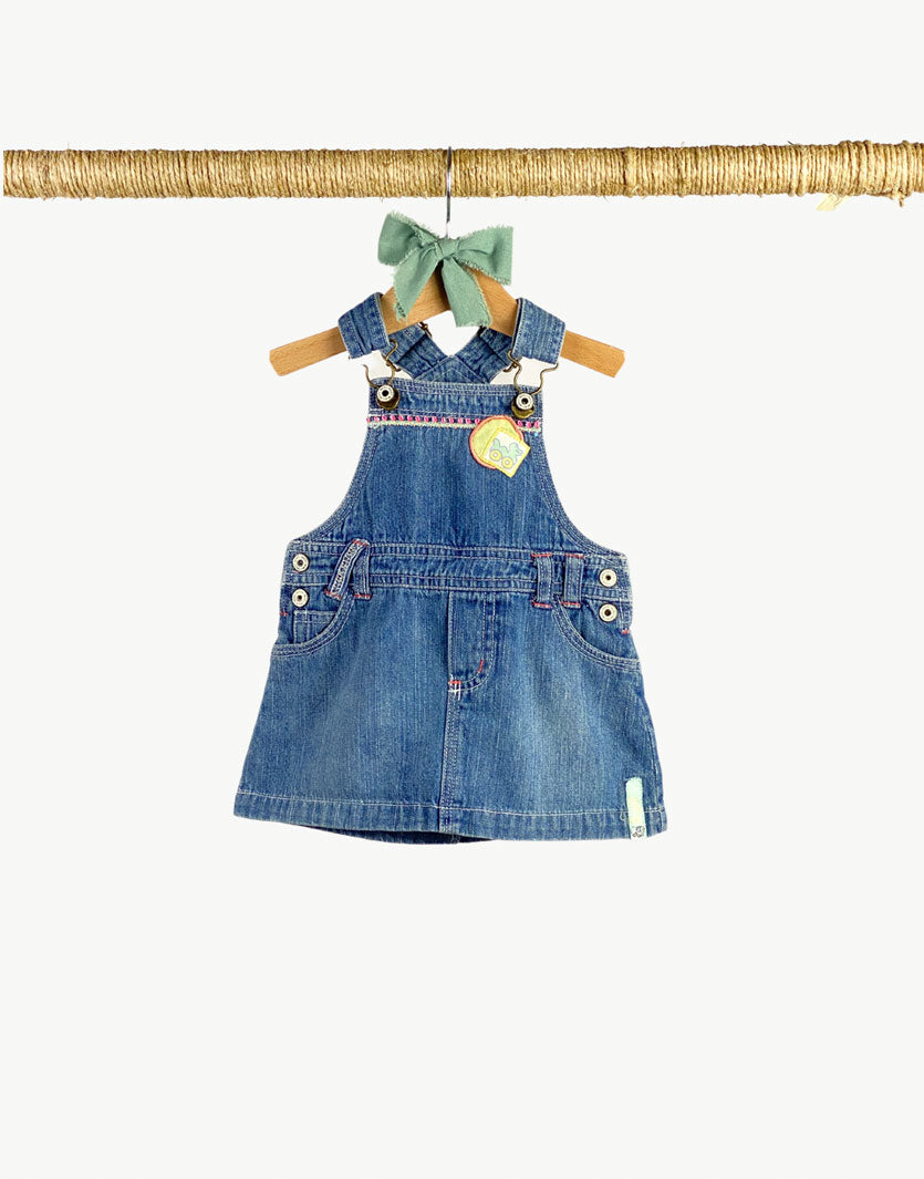 Salopette in jeans con gonna