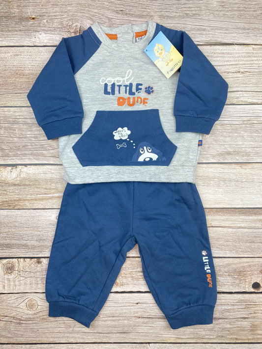 Set felpa girocollo e pantalone