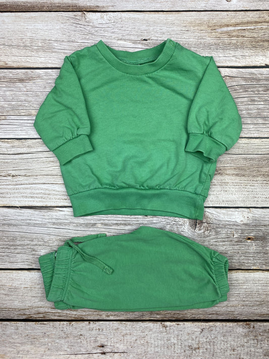 Set felpa girocollo e pantalone in jersey