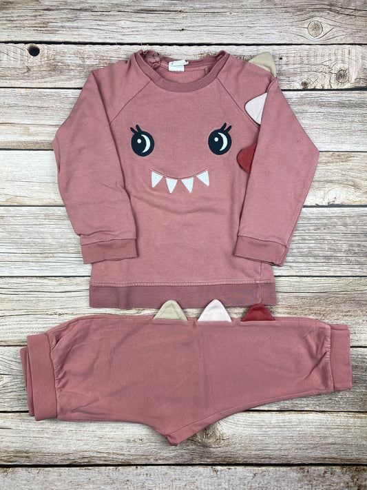 Set felpa girocollo e pantalone