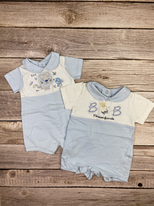 Set due tutine pagliaccetto manica corta