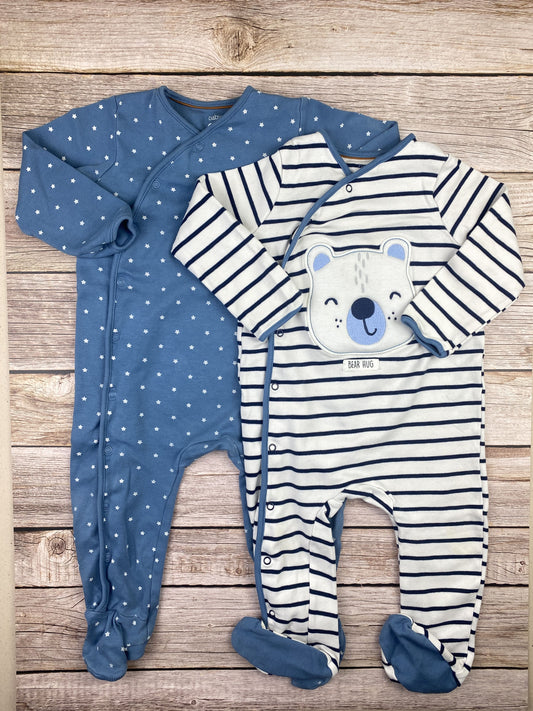 Set due tutine manica lunga con piedini