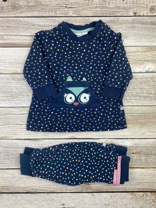 Set felpa girocollo e pantalone