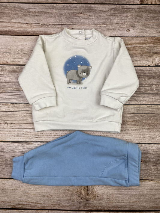 Set felpa girocollo e pantalone