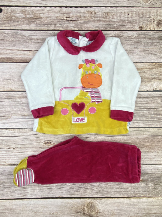 Set felpa girocollo e pantalone