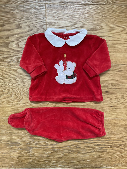 Set felpa e pantalone con piedini