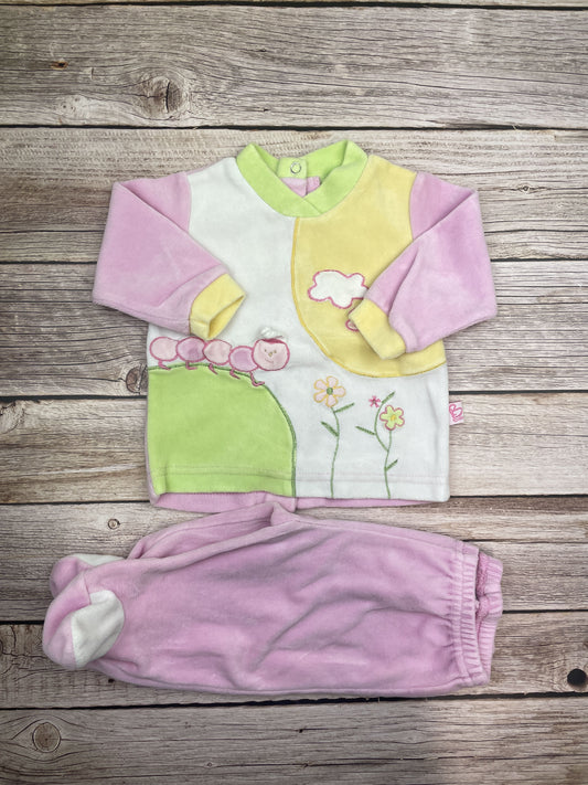 Set felpa girocollo e pantalone